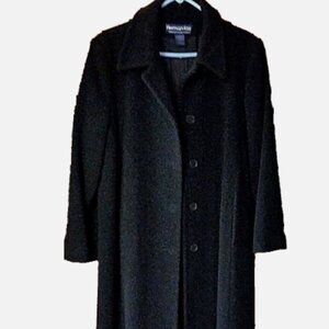 Herman Kay Women's Full Length Winter Coat Size MED 100% Wool Elegant & Timeless
